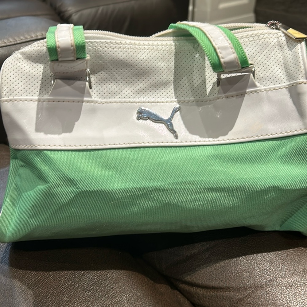 Puma Gym Bag. White /green original